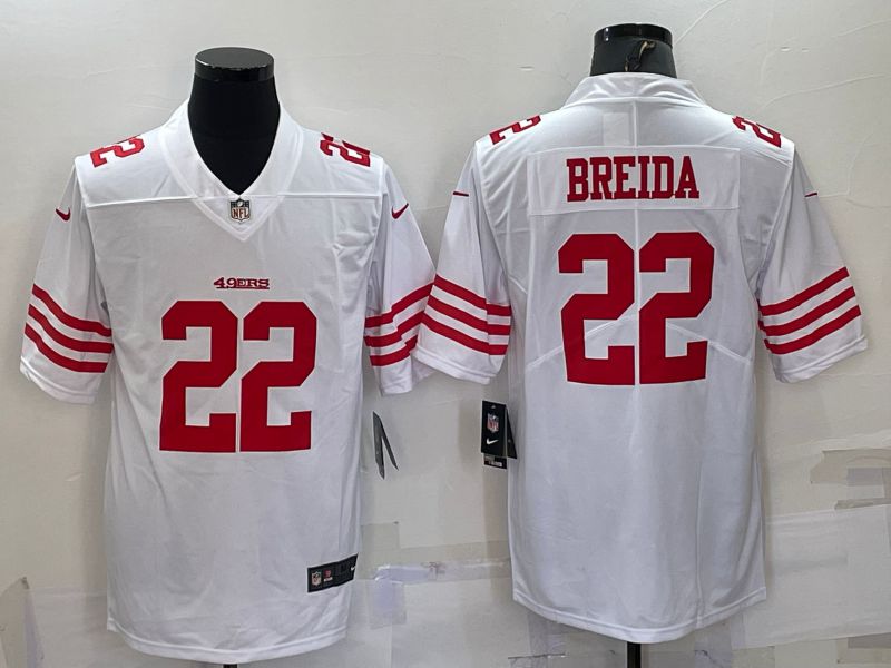 Men San Francisco 49ers #22 Breida White New 2022 Nike Limited Vapor Untouchable NFL Jersey